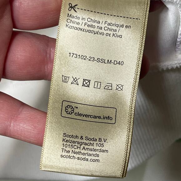 Scotch & Soda Striped Relaxed-Fit Half-Zip Sweater in purple green XS - Picture 6 of 8